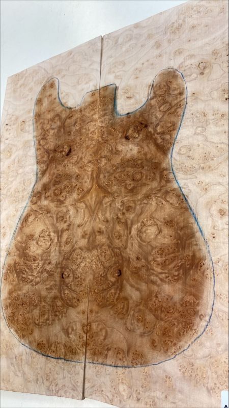 Top Maple Burl, 2-pcs. 6mm Unique Piece #005
